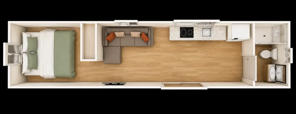 1 bedroom floor plan