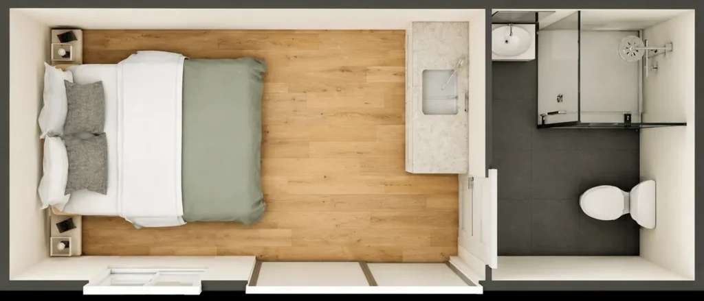 1 bedroom floor plan