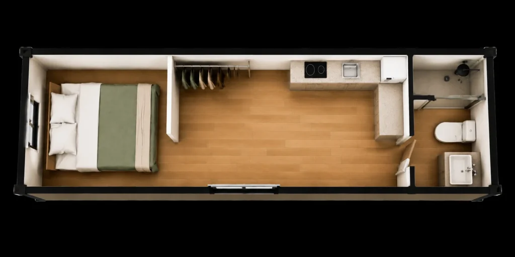1 bedroom floor plan